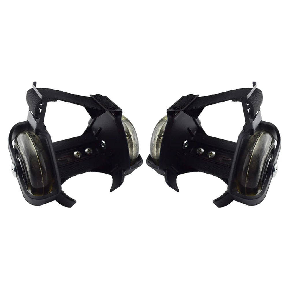 1 Pair Kids Children Outdoor Adjustable LED Flashing Wheel Heel Skate Rollers Adjustable Simply Durable for Outdoor Skating Shoe