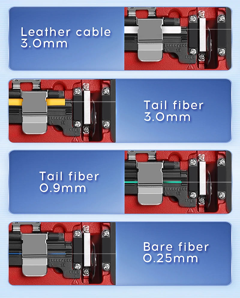 COMPTYCO AUA-X5 Fiber cleaver Cable Cutting Knife FTTT Fiber Optic Knife Tools cutter High Precision Cleavers 16 surface blade