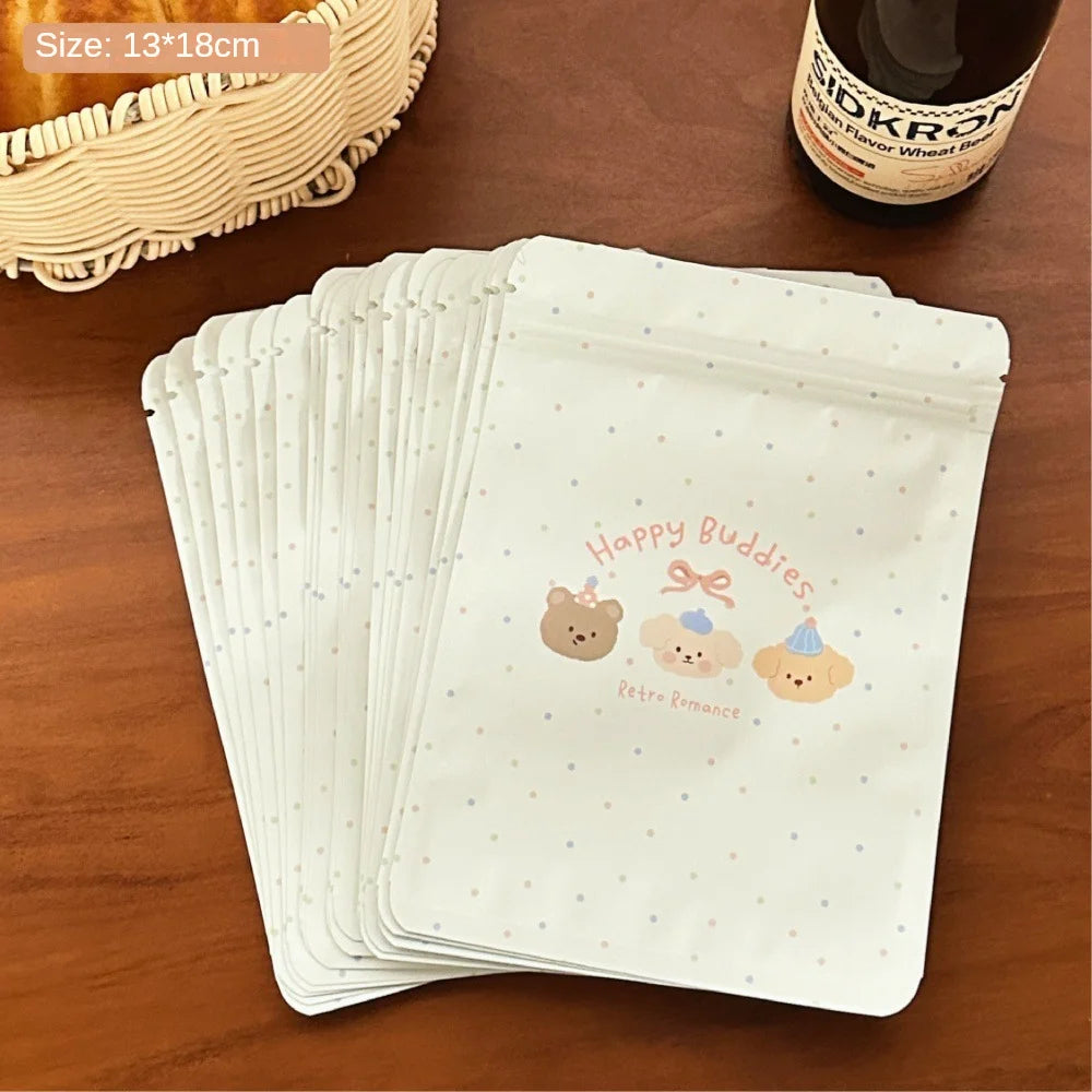 20 Pcs Cute Bear Self sealing Bag Packaging Bag Holiday Gift Packaging Sealed Bag
