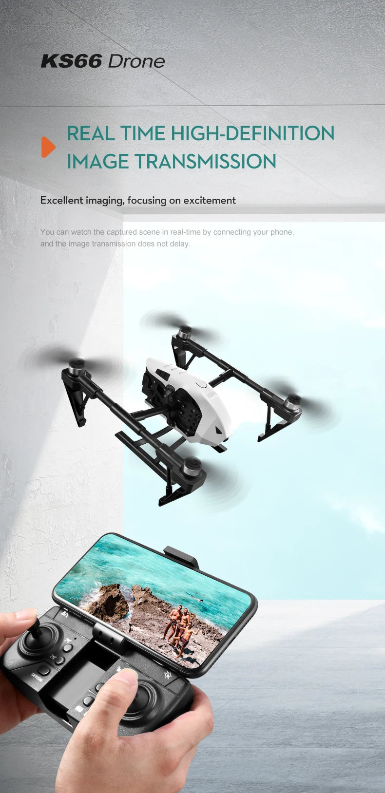 New KS66 4K Drone 8K Professional HD Dual Camera GPS 5G WIFI FPV Optical Flow Localization Brushless Motor RC Quadcopter 9000M