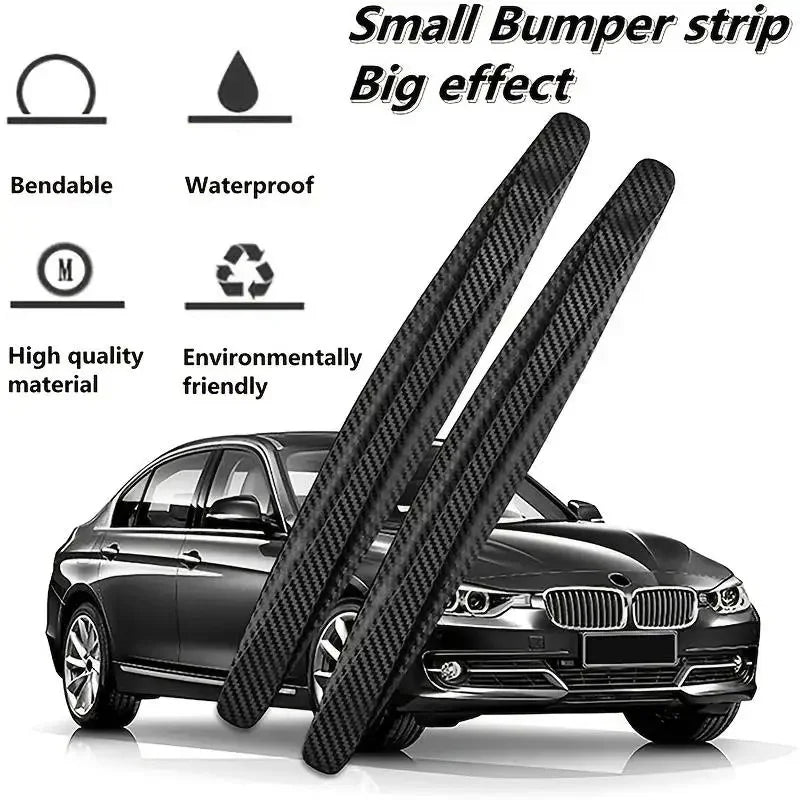 New scratch resistant adhesive protective strip for the universal bumper of automobiles adds aesthetic accessories to the car