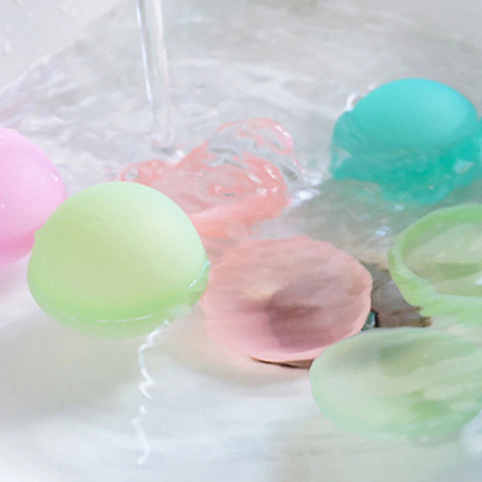 1-60P New Reusable Water Balloons Refillable Water Balloon Quick Fill Self Sealing Water Bomb Splash Balls  Swimming Pool