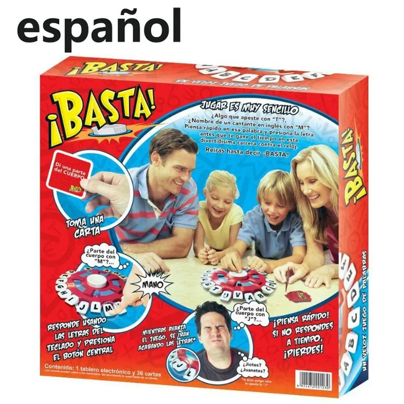 Children's Educational Table Toys English Spanish  Crazy Alphabet Game Parent-child Interactive Turntable Toy Family Game