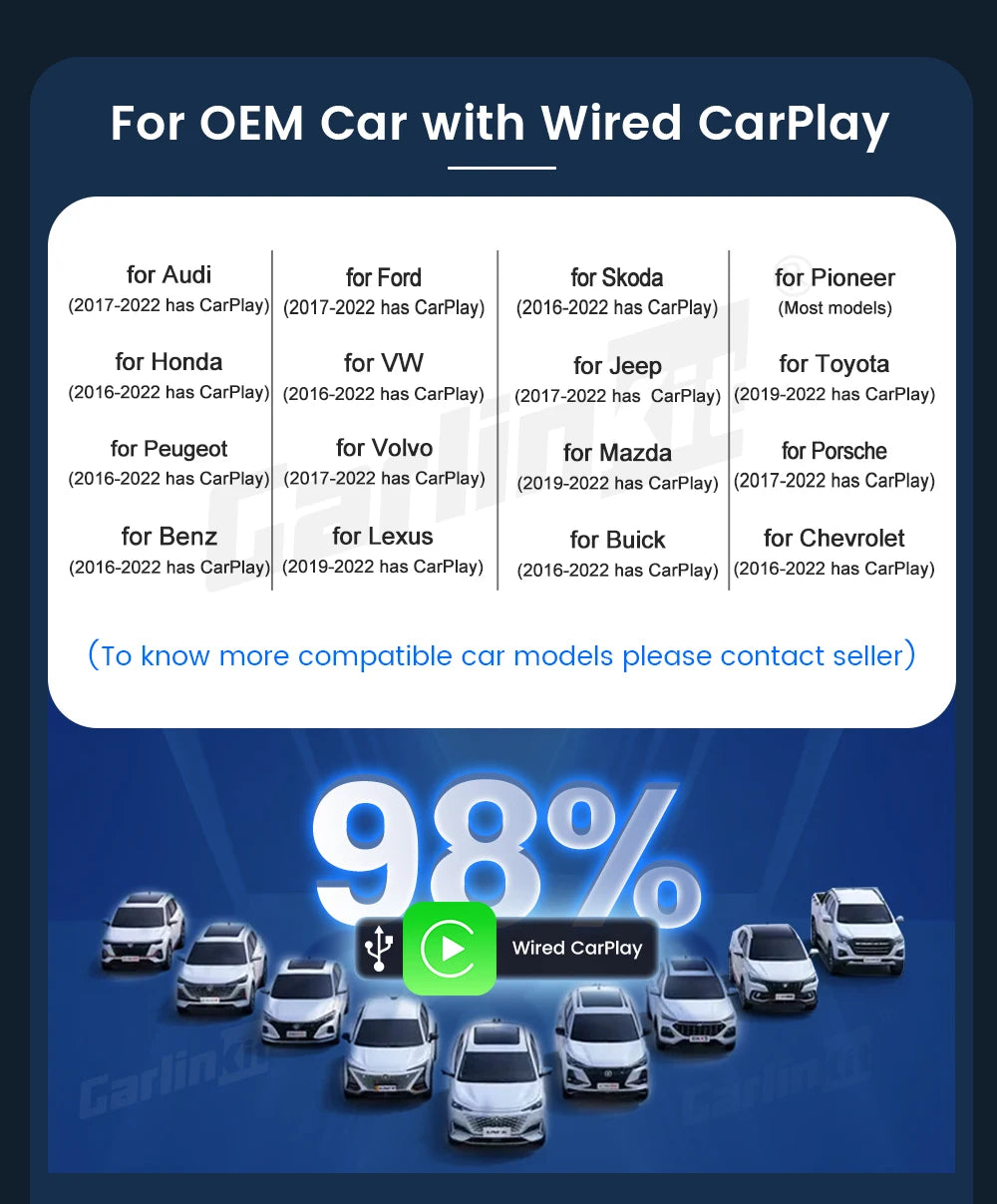 CarlinKit Wireless CarPlay Ai Box Android 13 Plus QCM6125 665 4GLTE for TV or Video Android Auto Car Play Streaming Box 8G+128G