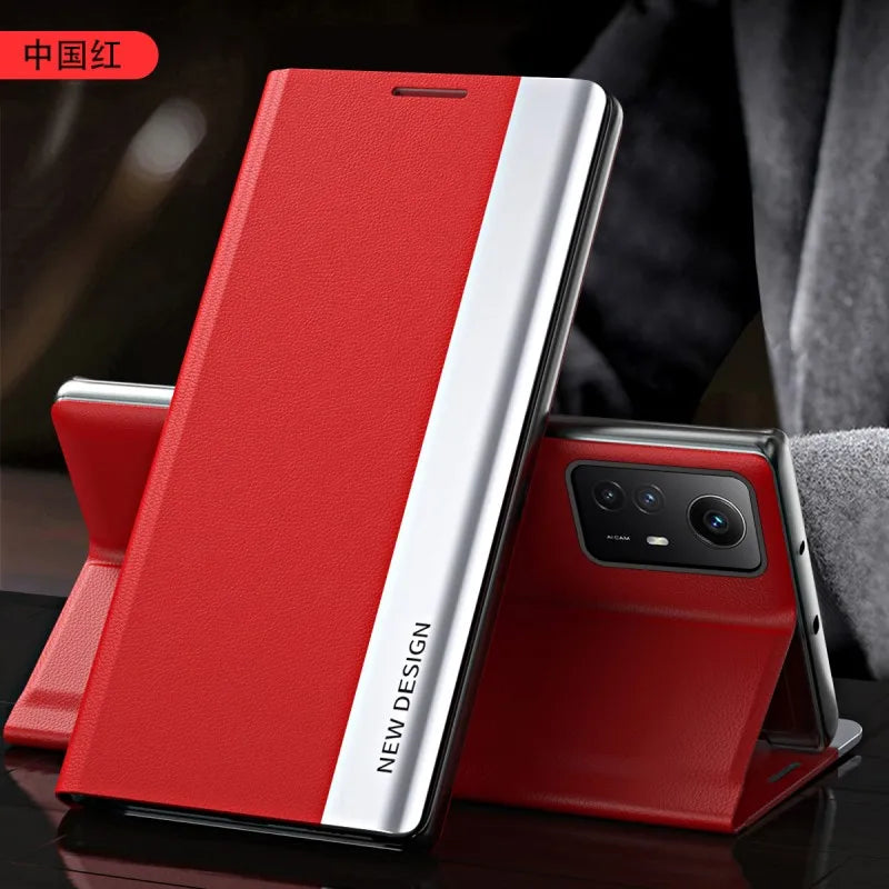 Flip Case For Xiaomi 15T Mi 14T Pro 14 T Mi14T 13T Redmi 15C 14C 13C Side Window Shockproof Luxury Litchi PU Leather Stand Cover