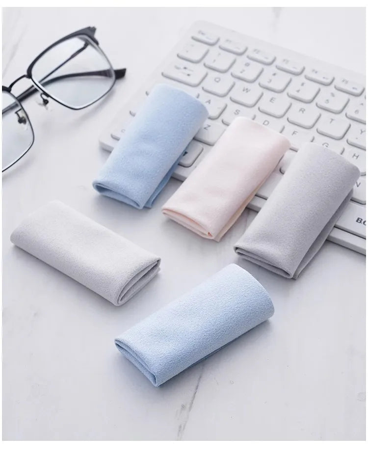 Microfiber suede material for eyeglass cloth.