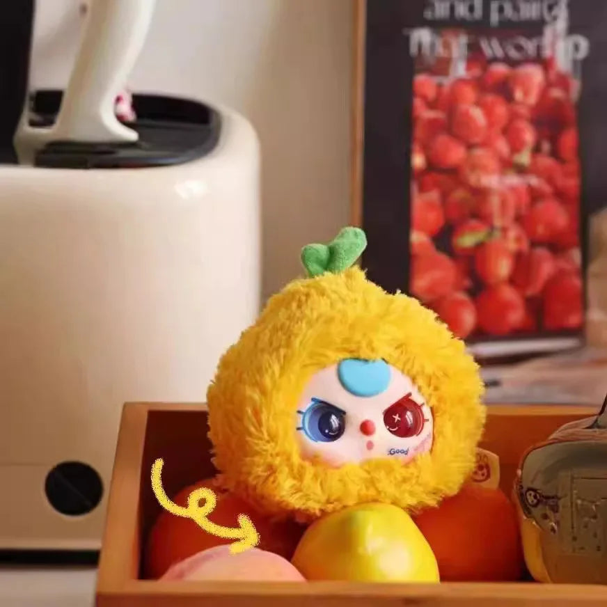 Baby Three Cute Fruit Plush Series Mystery Box Toy Doll Baby Three Guess Bag Stuffed Doll Blind Box Girls Cute Birthday Gifts