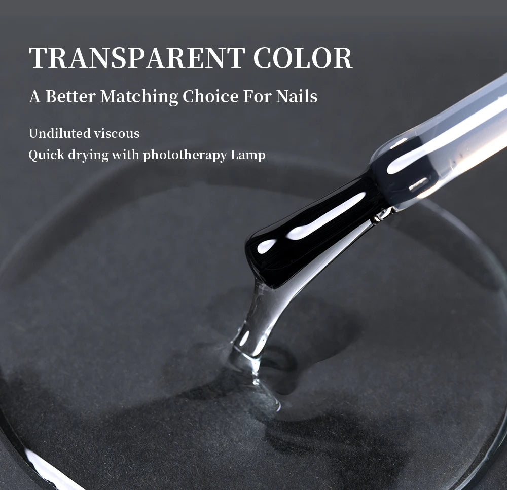 BOZLIN 15ML Nail Tips Glue Gel For Falses Nail Tips Fast Extension 3 IN 1 Function Nails Art Transparent Gel Polish Soak Off UV