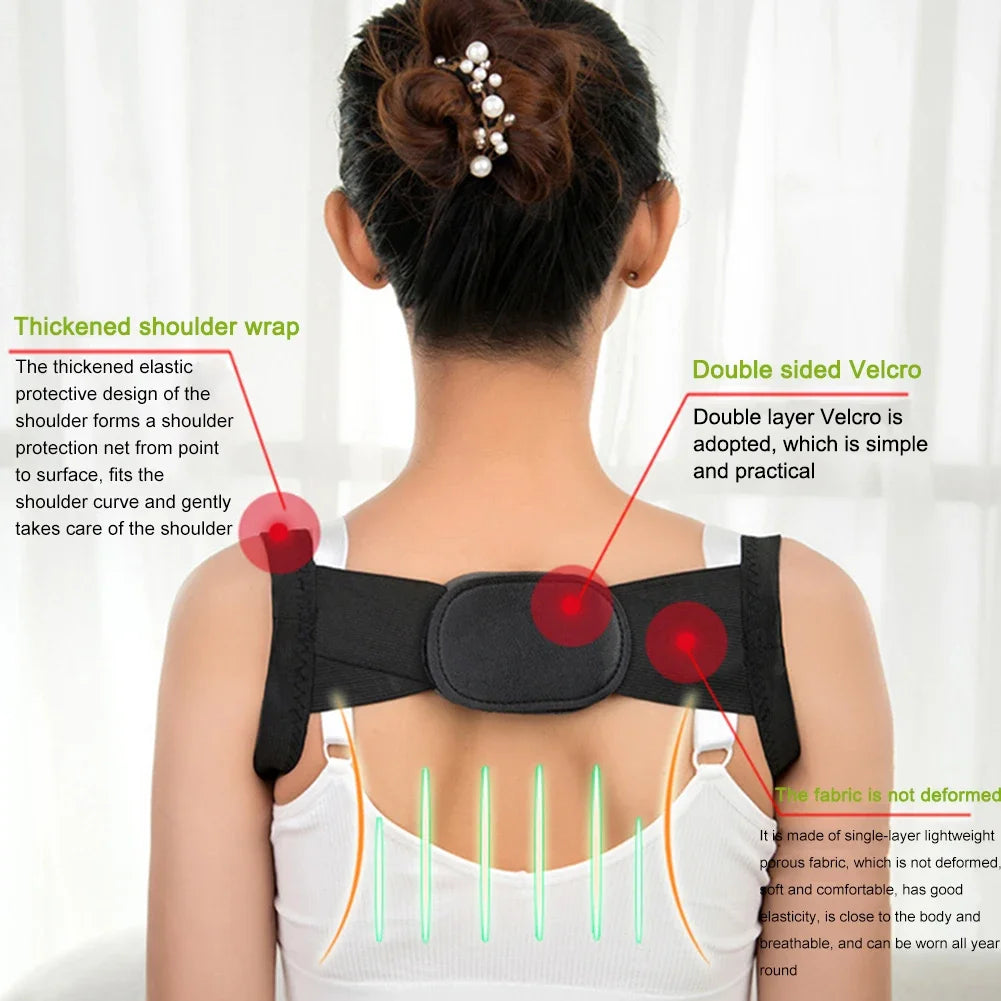 1Pcs Adjustable Posture Corrector Back Support Shoulder Belt Rectify Straighten Correction Spine Health Postural