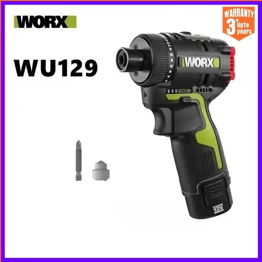 Worx WU129 Cordless Screwdriver 12V 1800rpm Brushless Motor 40Nm Dual Speed Adjustable Torque Wireless Universal Drill