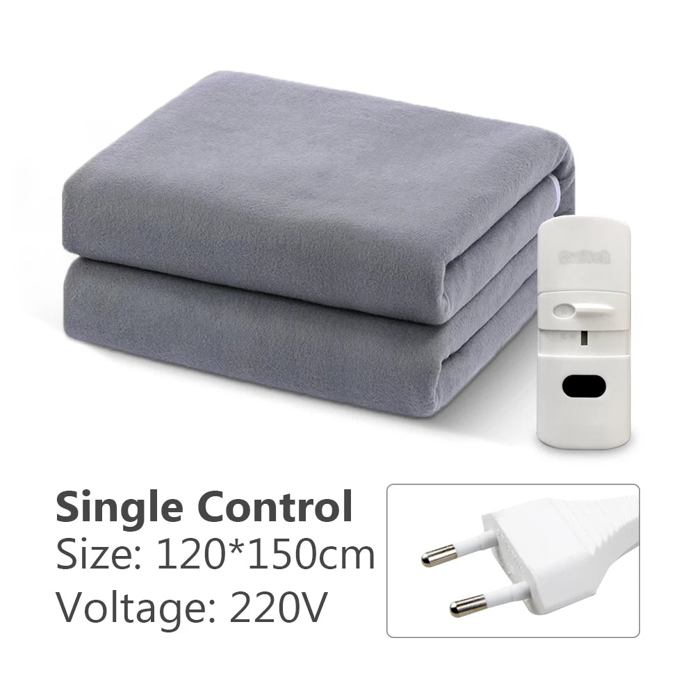 220V Electric Heating Blanket 70x150cm/120x150cm/150x180cm Thicker Heater Heated Blanket Winter Warm Thermostat Heated Pads