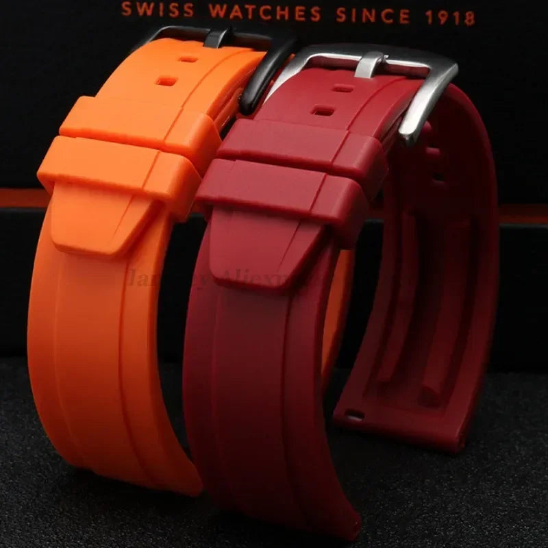 Quality Rubber Watch Strap 20mm 22mm 24mm for Seiko 5 Green Water Ghost Abalone Men Sport Silicone Wristband Quick Release Band