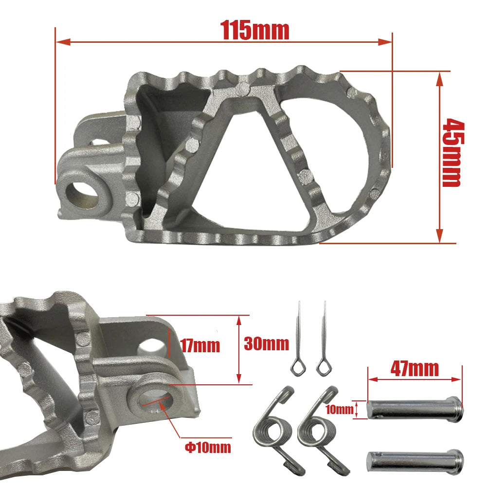 Motorcycle Footrests Foot Peg Pit Dirt Bike Aluminum Front Footrests Pedals For KTM SX 125150 250 SXF XC 250 EXC 450 Motocross