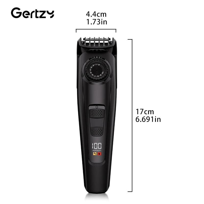 Electric hair clipper kit with digital display, USB rechargeable, multifunctional for home and travel, low voltage operation