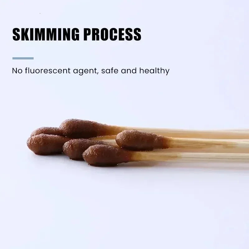 100/300/500 Pcs Cotton Swabs with Wooden Sticks, Bamboo Cotton Swabs Double Round Tips, Biodegradable Cotton Buds