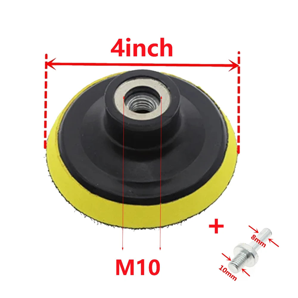 3/4/5/6/7inch M10 M14 Backing Pad Sanding Holder Disc Hook and Loop Polishing Backer Plate Drill Rod for Polisher Grinding Tool