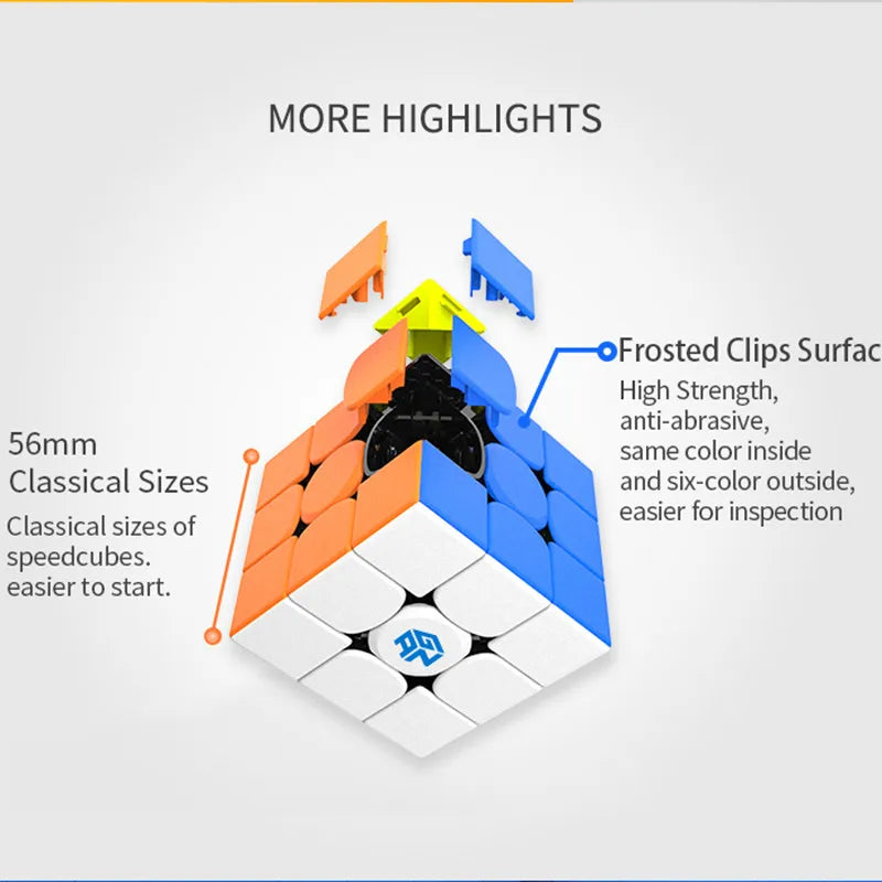 GAN 356 RS Speed Cube Stickerless 3x3 Speedcube 3x3x3 Professional Magic Cube Puzzle Toys for Children GAN Cubes