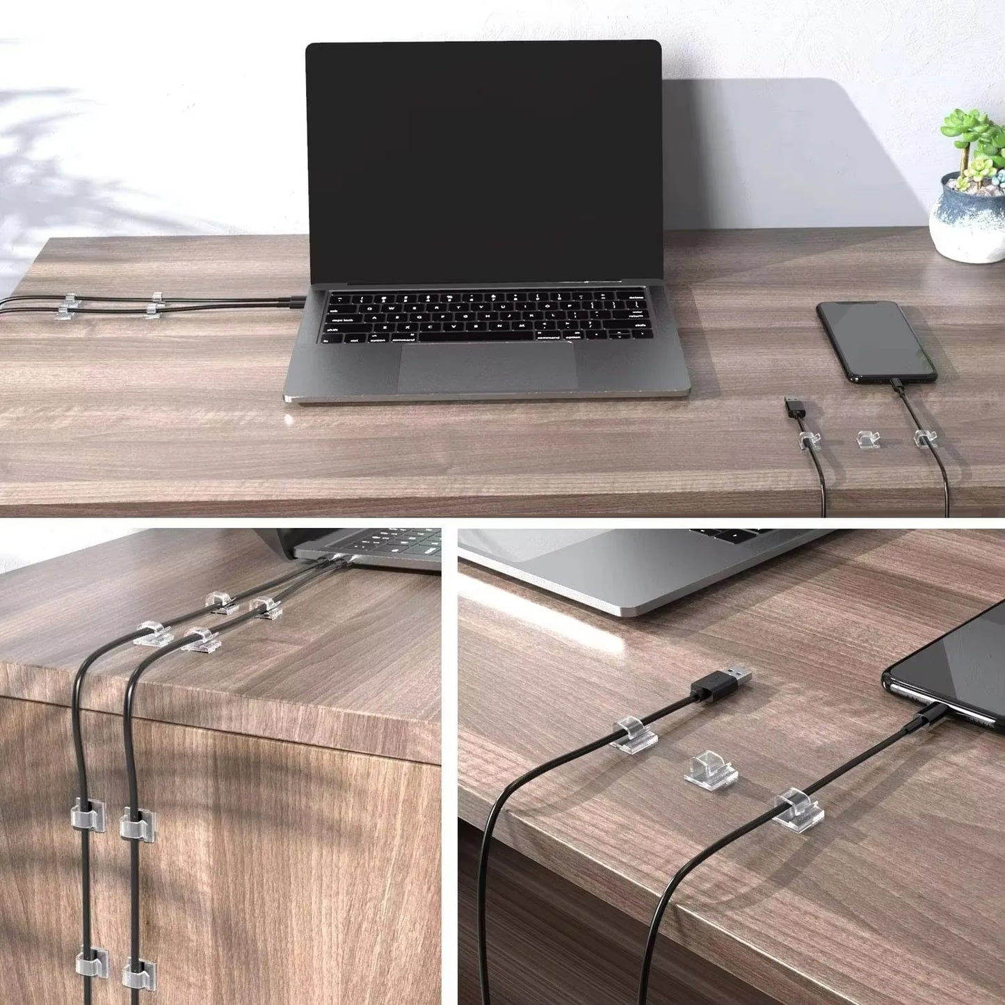 Charging Data Line Network Cable Finishing Line Clip Power Line Fixed Clip Self-Adhesive Pipe Line Alignment Multi-Purpose Clip