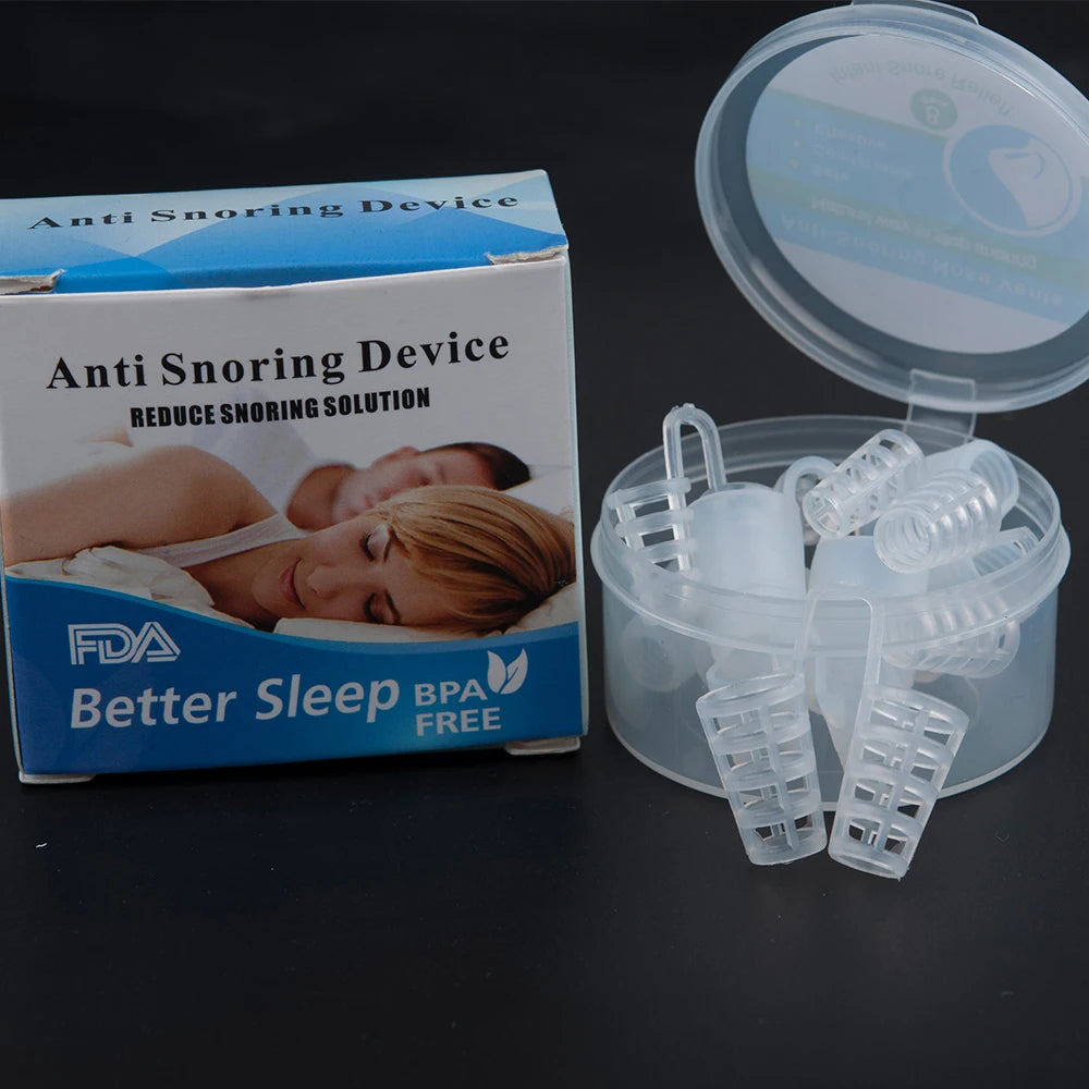 8PCS Silicone Anti Snoring Device Prevent Snoring Sleeping Prevent Nasal Congestion Snoring Nose Clip Easy Breathe Improve Sleep