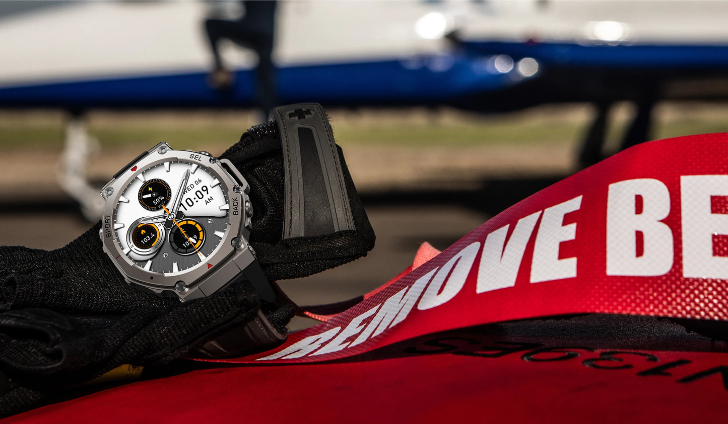 2025 New Military Smart Watch Built-in GPS Compass Barometric Altimeter 5ATM Waterproof Sport Smartwatch Men Bluetooth Call