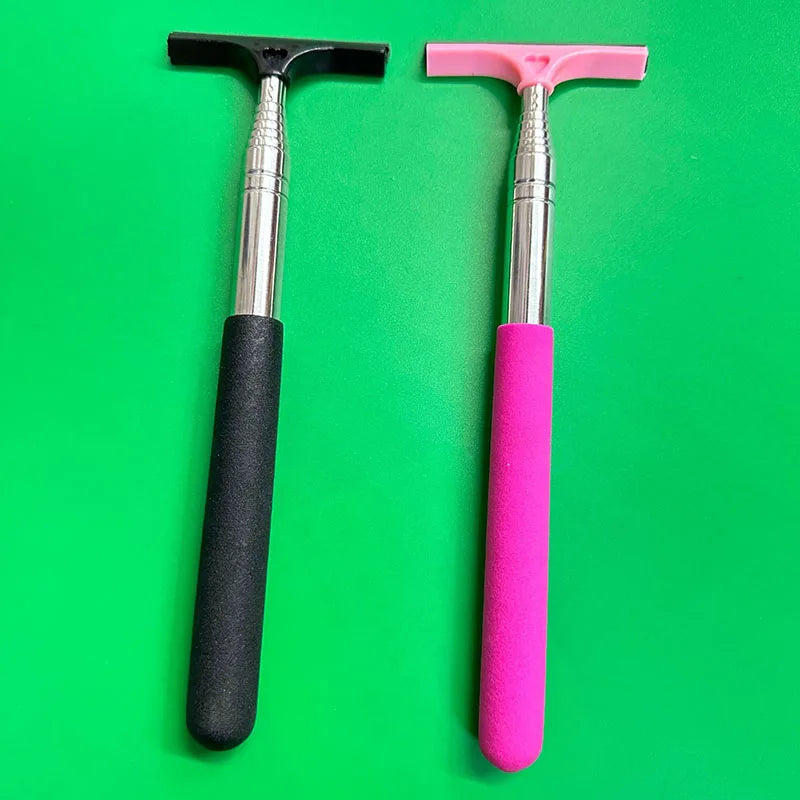 Car Rearview Mirror Wiper Telescopic Handle Car Rearview Mirror Wiper Durable Stainless Auto Glass Cleaning Tools Cleaning Brush