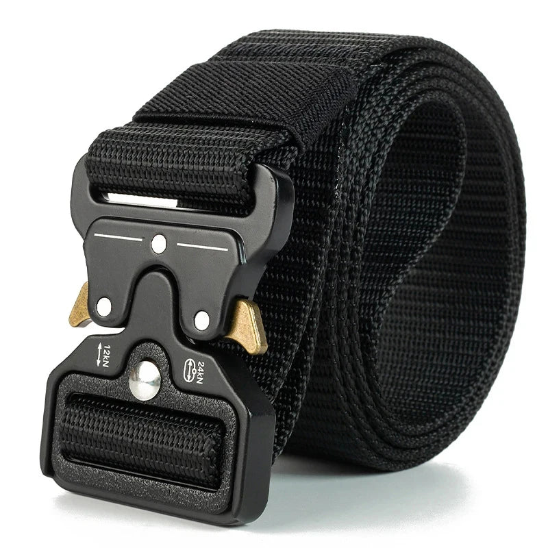 1pc Men's Belt Outdoor Hunting Tactical Mens Belt Multifunctional Combat Survival High Quality Canvas Nylon Mens Belt Sport Belt