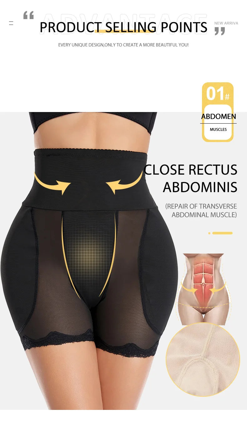 YBFDO Fake Ass Padded Hip Enhancer Body Shaper Tummy Control Panties Slimming Pants Waist Trainer Shaper Women Booty Butt Lifter