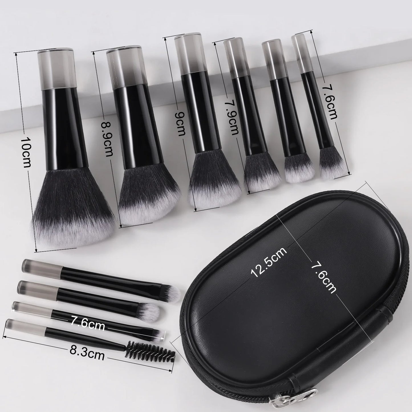 Makeup Brush Sets,10pcs Plastic Cute Portable Mini Multifunctional Makeup Brush Cosmetic Makeup Tool for Beginner