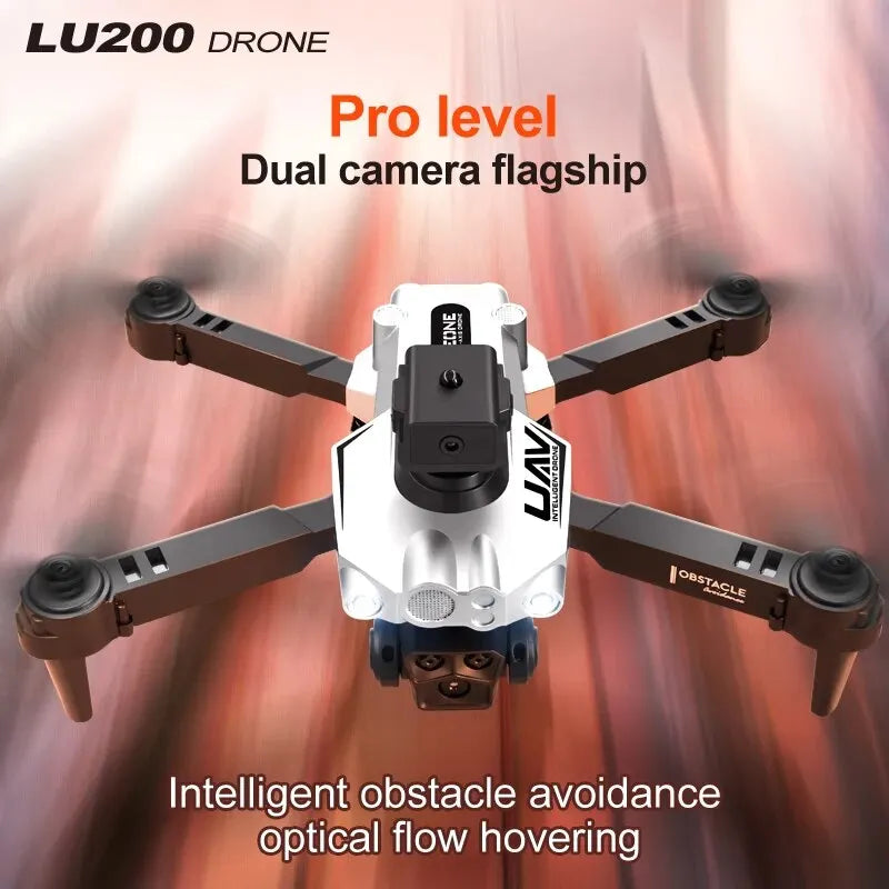 New LU200 PRO Drone 8K Professional 5G Wifi FPV Three Camera Optical Flow Localization 360° Obstacle Avoidance RC Quadcopter