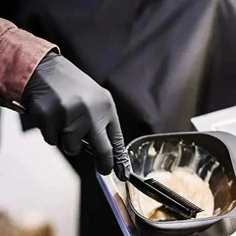 Black Disposable Nitrile Gloves Latex & Powder Free for Tattooing Manicures Salon Cleaning Disposable Apparel