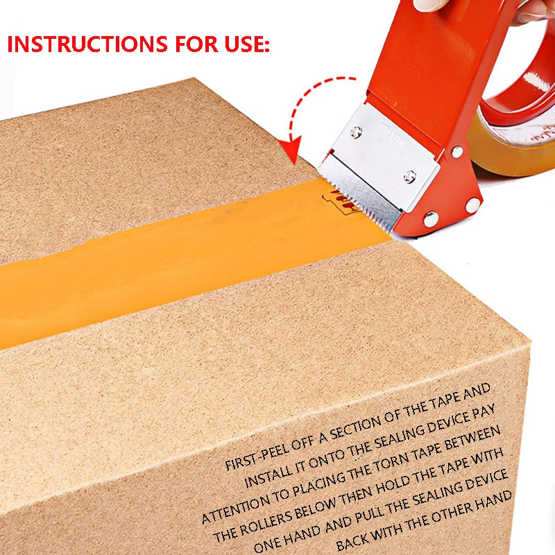 Creative Paper Box Tape Holder Transparent Tape Cutter Metal Sealing Device 6cm Thick Iron Manual Tool Sealing Packaging Machine