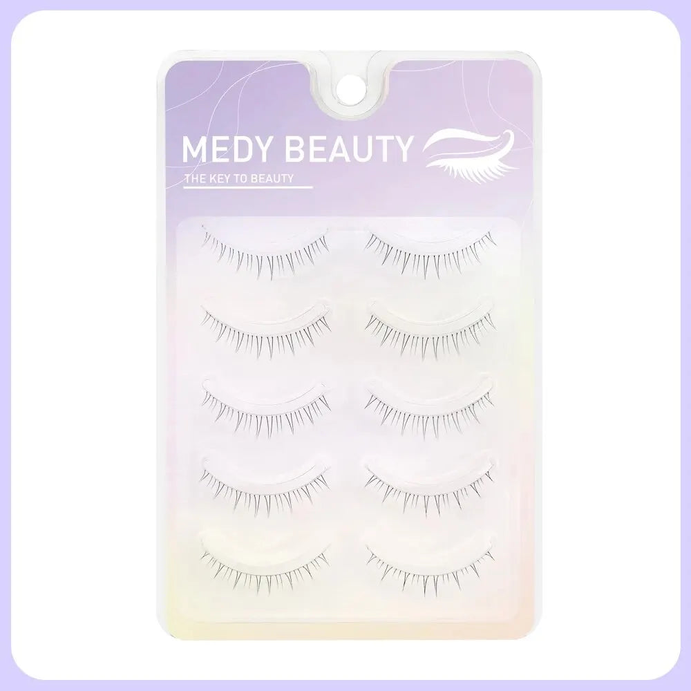 5Pairs Lashes Premade Fan A/M Shape 3D Spikes Cluster Eyelash Mix Extension Makeup Super Natural Wispy DIY Premade Peduncle