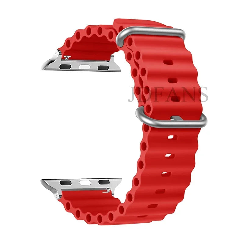 Strap For Apple watch ultra band 49mm 44mm 45mm 41mm 40mm 38mm 44 45 mm 1:1 Original Ocean belt iWatch series 9 8 7 se bands