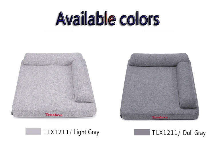 TRUELOVE Pet Bed TLX1211Pet Comfort Mattress Hidden Zipper For Easy Removal Linen Comfort Fabric High-density memory foam pillow