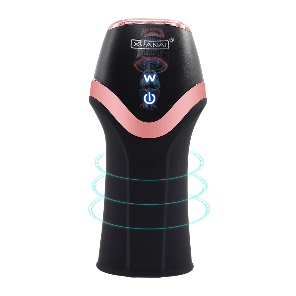 Male Sexy Penis Pump Vibrator Penis Delay 12 Speed Male Masturbator Trainer Automatic Glans Stimulation Exercise Oral Sex Toy