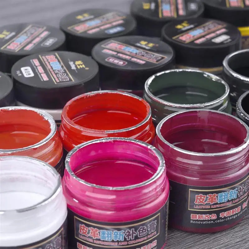 50g/Bottle Leather Coloring Pigment Dye Liquid Leather Repair Refurbish For Car Seat Bag Shoes Sneakers Leather Skin Care Crafts