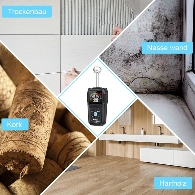 1PC MESTEK WM700B Digital Wood Hygrometer without Contact Wood Moisture Detector High Quality
