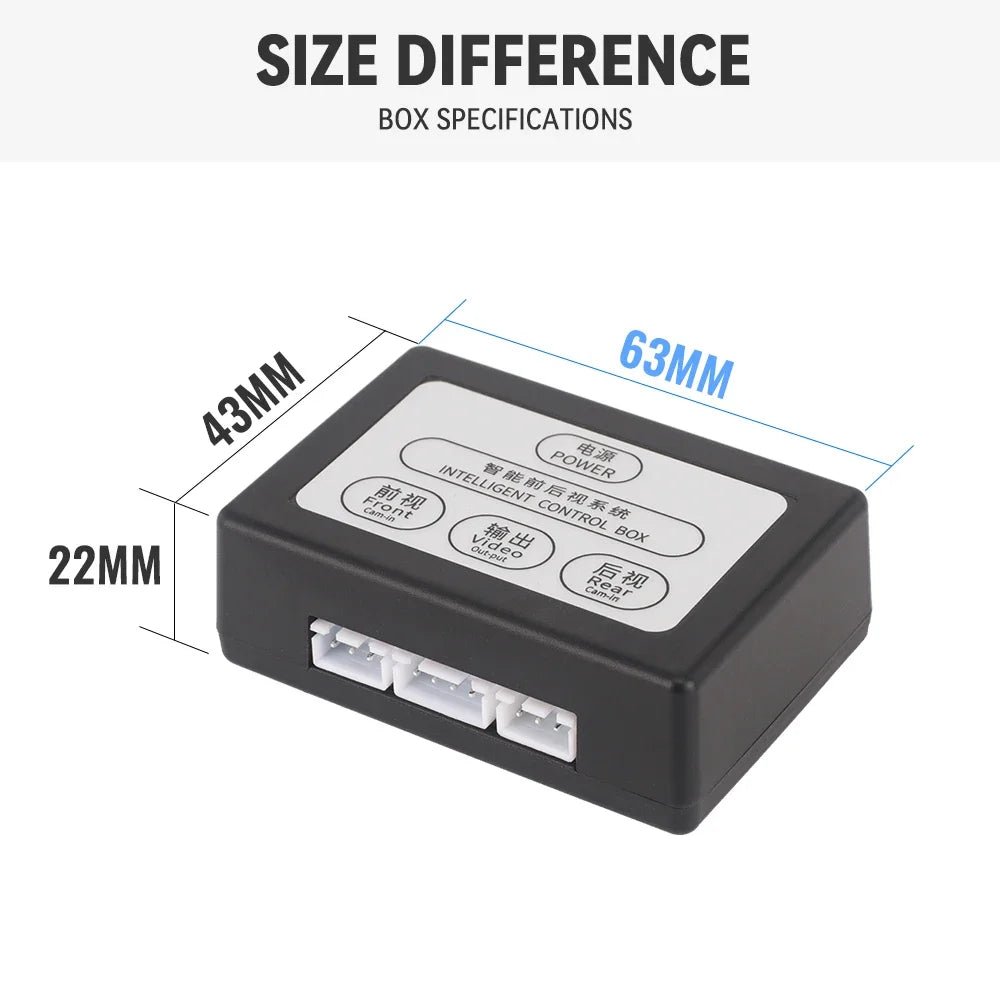 KTYDKP Car Parking Camera Video Channel Converter for Monitor Front And Rear View Two-Way Control Box With Manual Switch