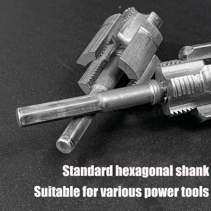 Integrated Internal and External Thread Pipe Threading Tool for 1/2-inch PPR Pipes, with Taps and Dies for Thread Cutting.