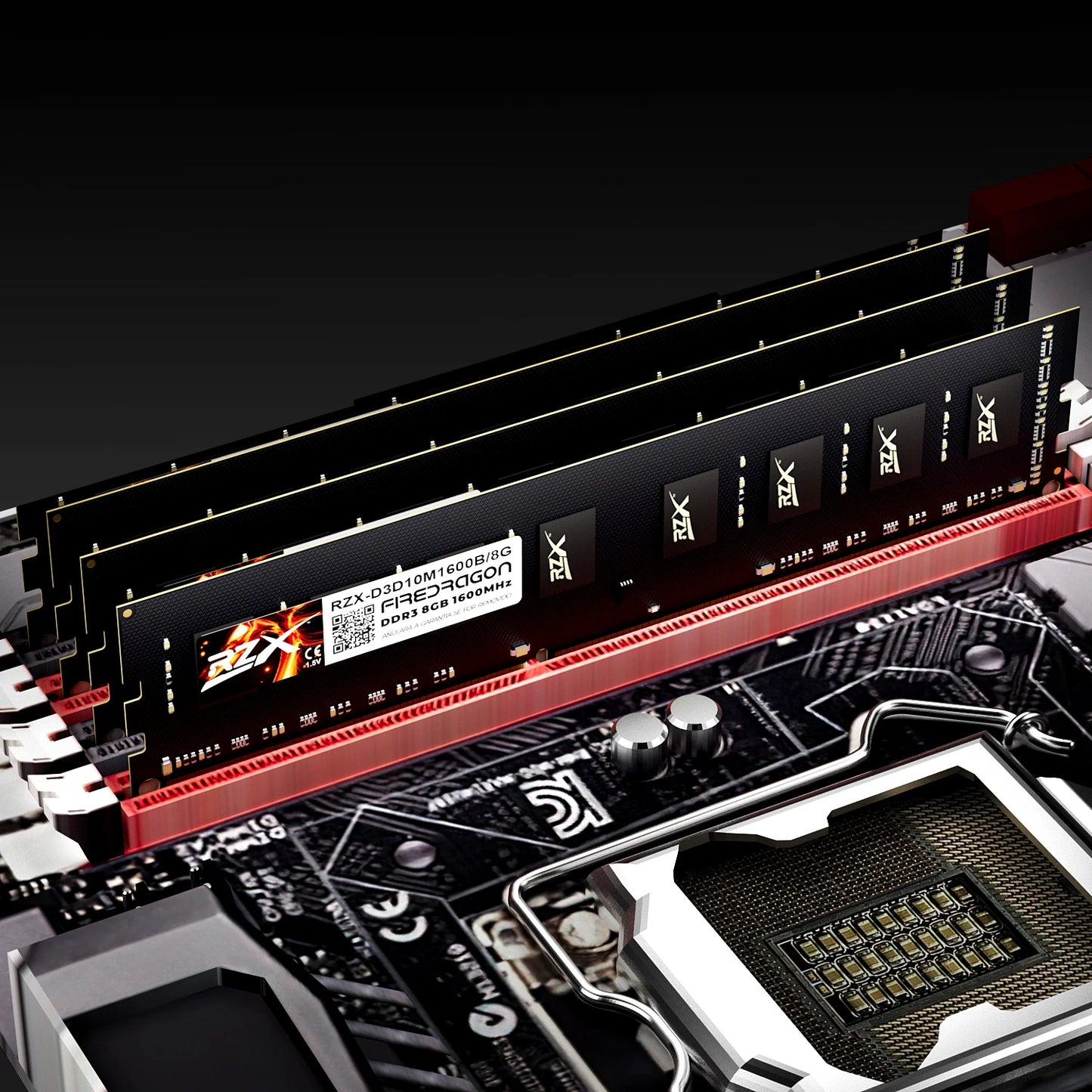 RZX DDR3 Memoria 8GB 4GB 1.5V 240pin 1600MHz PC3 Udimm DIMM Desktop Memory RAM