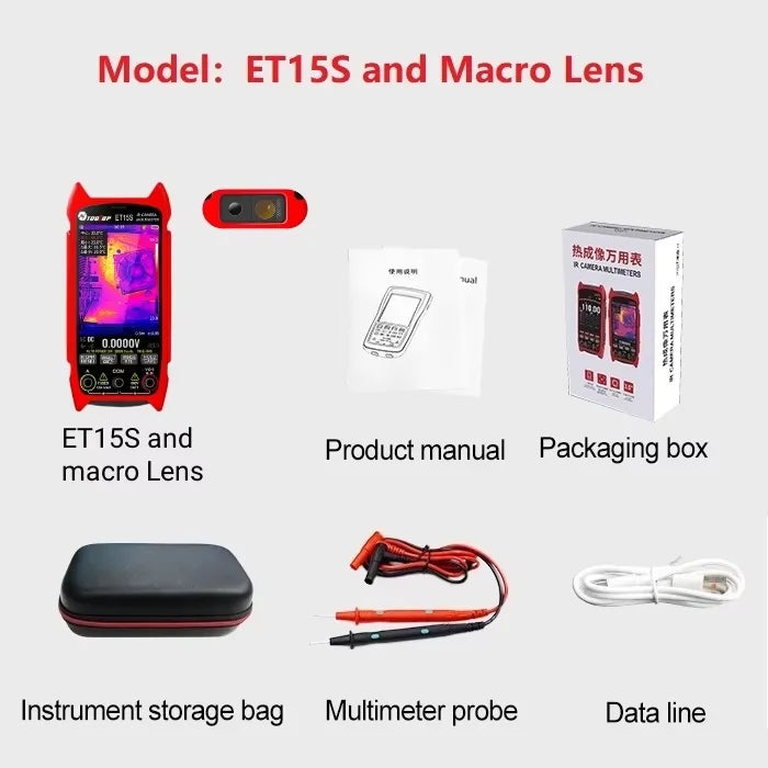 256*192 Industrial Thermal Camera 3.5Inch PCB Thermal Imager with 19999 Counts Multimeter Circuit Board Electrical Inspect
