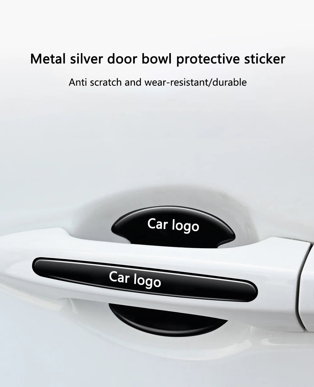 4/8Pcs Car Door Handle Protective Anti-scratch Stickers For Nissan X-trail Qashqai Note Juke Sentra Patrol Almera Navara Leaf
