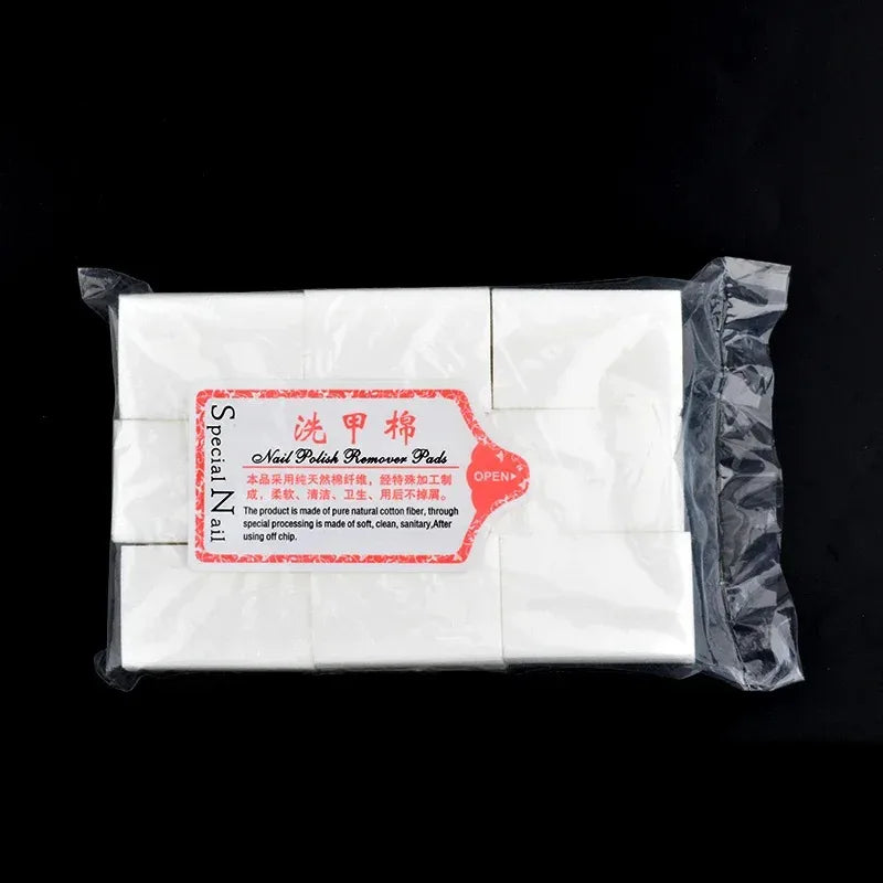 400/600Pcs/pack Solid Durable Nail Tools Manicure Gel Nail Polish Remover Pads Lint-Free Wipes 100% Cotton Napkins Wraps