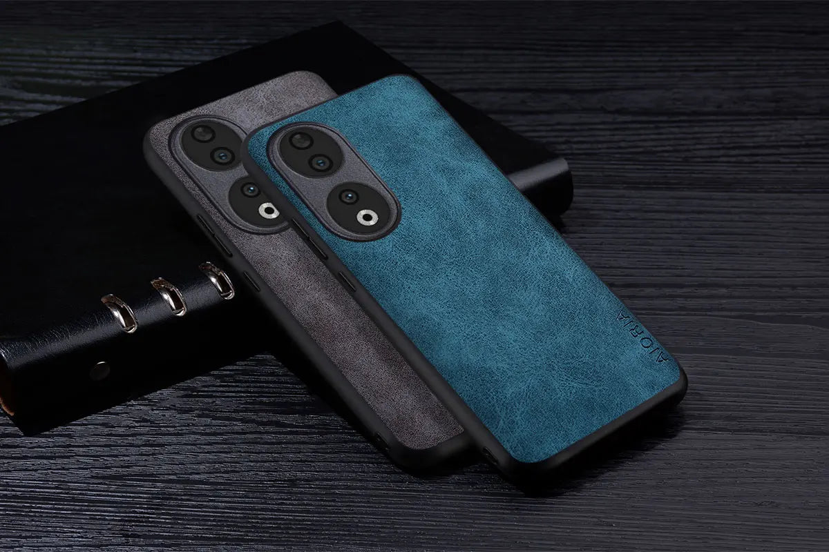 Premium PU Leathe Phone Case for Honor 90 70 50 20 10 Pro Lite Scratch-Resistant Solid Color Protective Cover