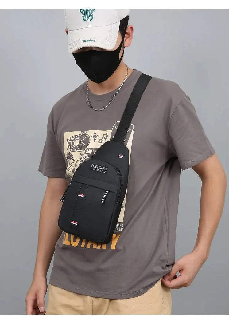 New Men Shoulder Bags Chest Bag Multifuncional Crossbody Bags Travel Sling Bag Men's Chest Bag Cross Body Chest Bag for Men Bag