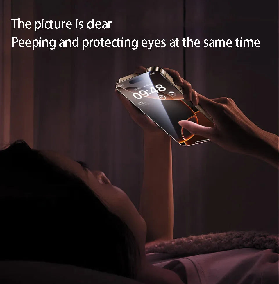 2/4Pcs Anti-Spy Tempered Glass For iPhone 16 15 14 13 12 11 Pro XS Max Screen Protector For iPhone X XR Full Cover Privacy Glass