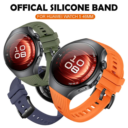 Senter Soft Silicone Replacement Sport Strap No Gaps Full Cover Replacement Band Compatible with Huawei Watch 5 46mm