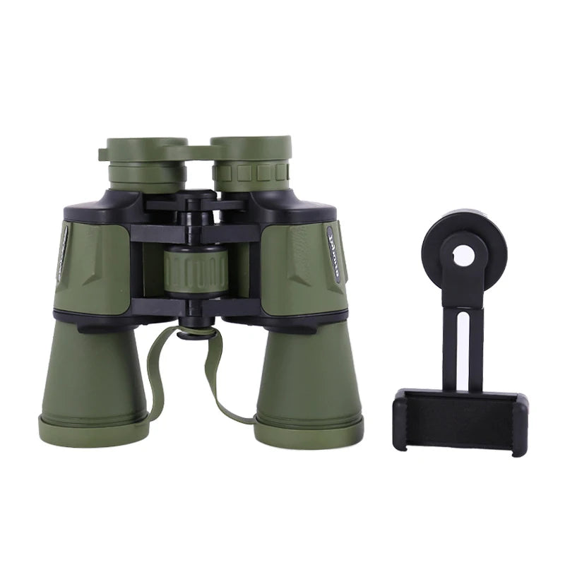 Long Range 10x50 Binoculars FMC Coated BAK4 Prism IPX4 Waterproof Telescope Lightweight Portable Gear for Camping Hiking Hunting