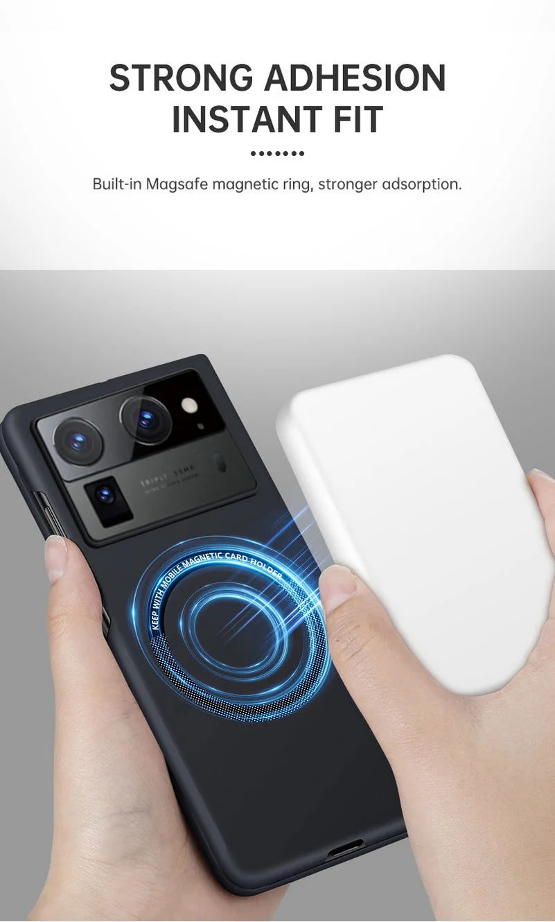 Phone Case For Tecno Phantom V Fold2 Tecno V Fold Luxury Magsafe Magnetic Hard Cover Ultra-thin Frameless