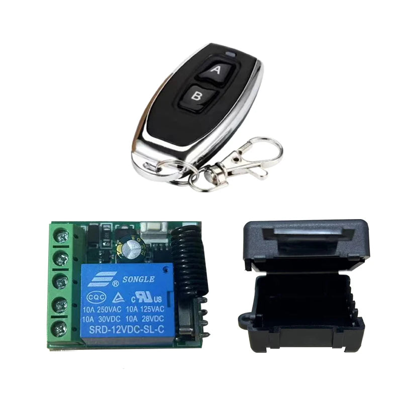 433 Mhz Universal Gate Remote Control Switch DC 12V 10A Relay Receiver Mini Module Remote Control for Gate LED Garage Door